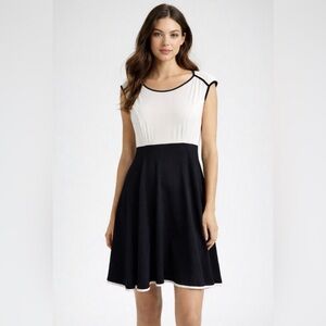 French Connection Dress Navy and White